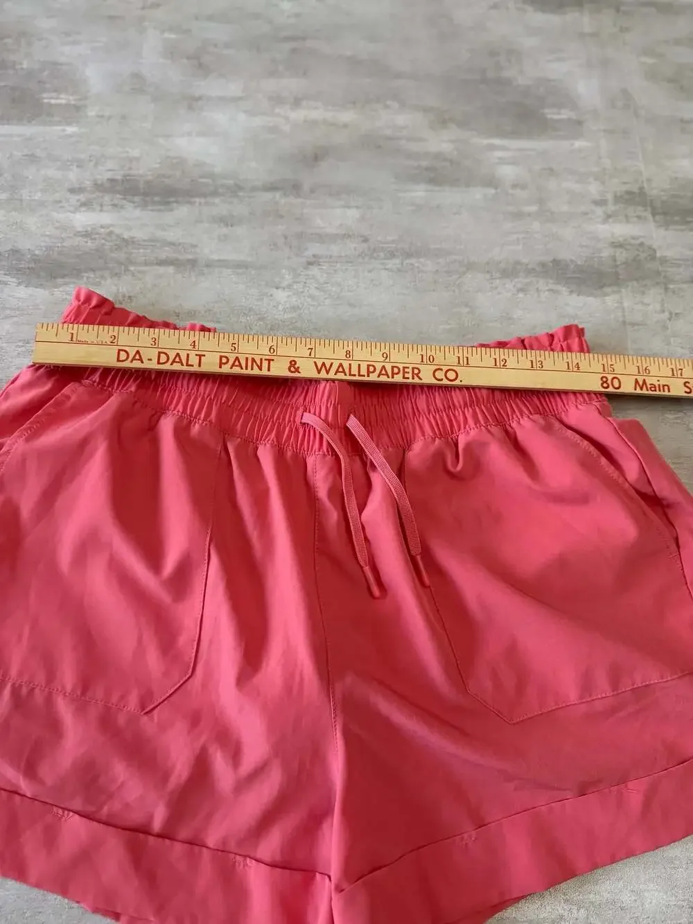 90 Degree By Reflex Women's XL Coral Pink Athletic Drawstring Shorts with Pocket
